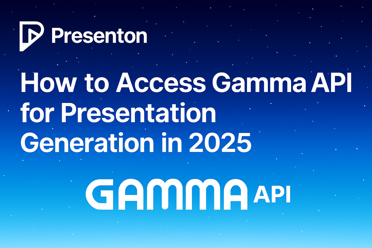 How to Access Gamma API for Presentation Generation in 2025
